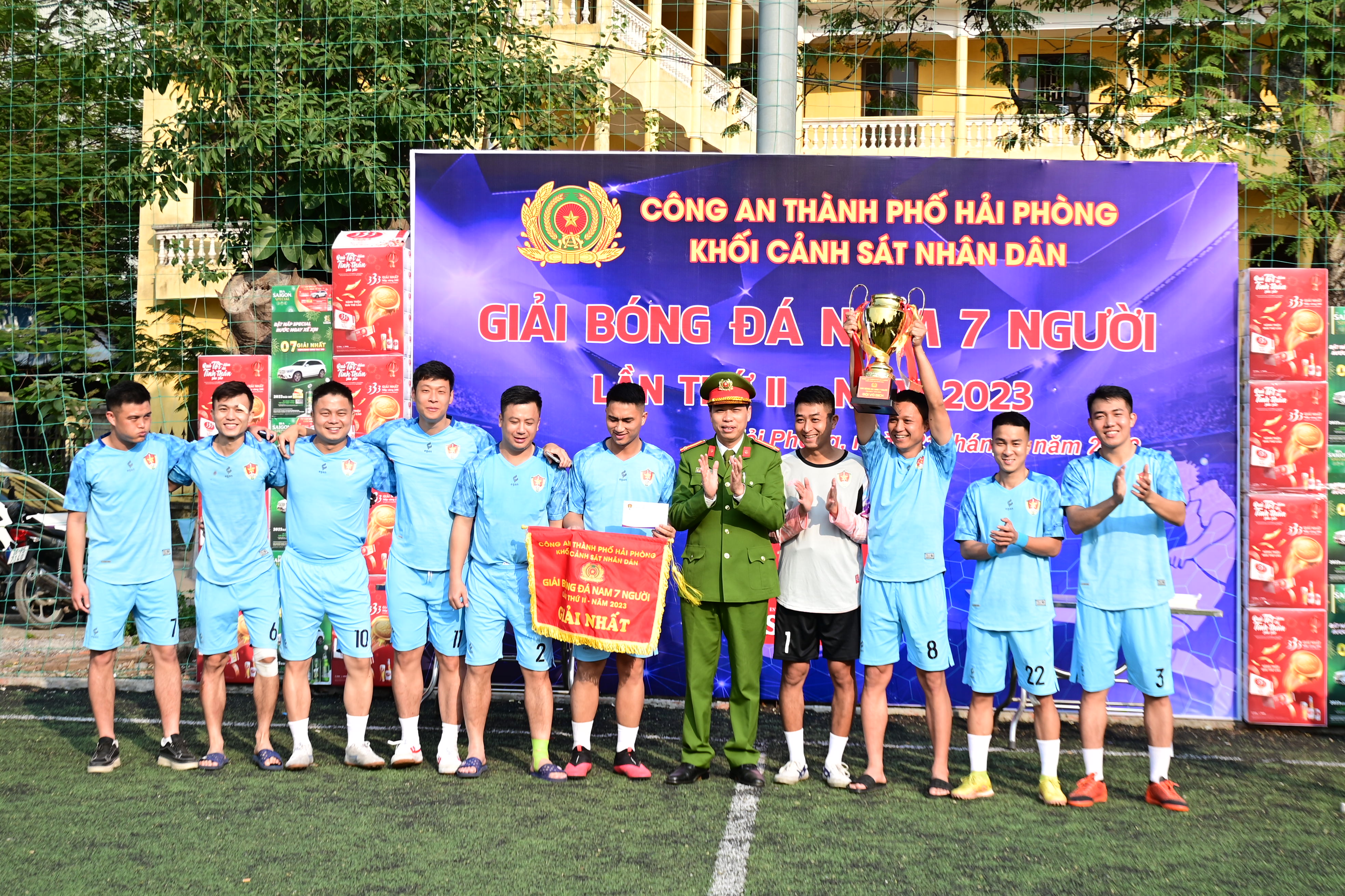 Giải bóng đá nam 7 người lần thứ II - năm 2023 khối CSND Phòng Cảnh sát hình sự xuất sắc giành ngôi vô địch